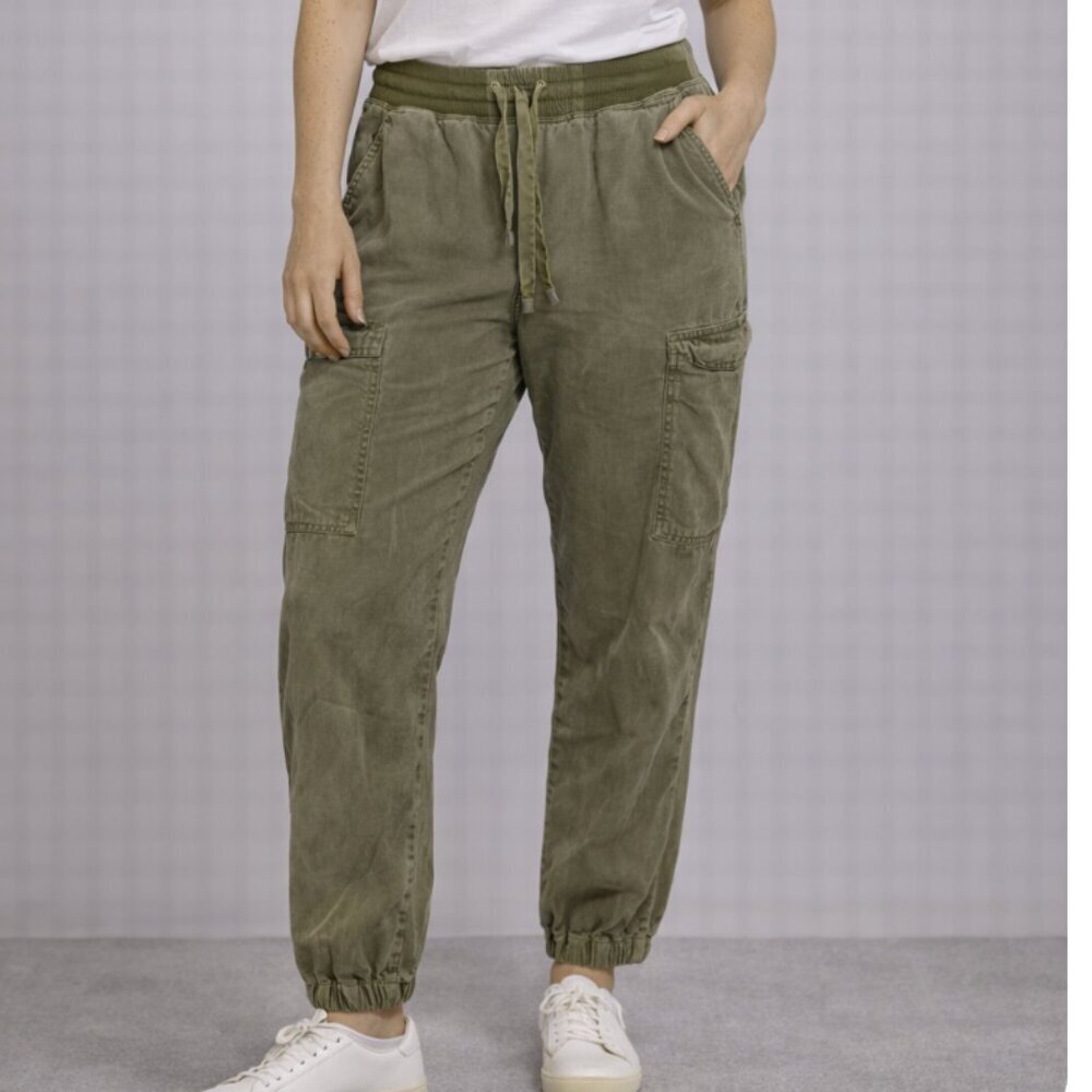 Aerie Cargo Jogger Pants Womens Size XS Olive Green Drawstring